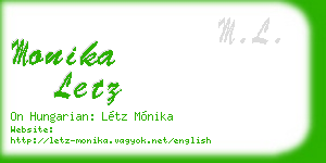 monika letz business card